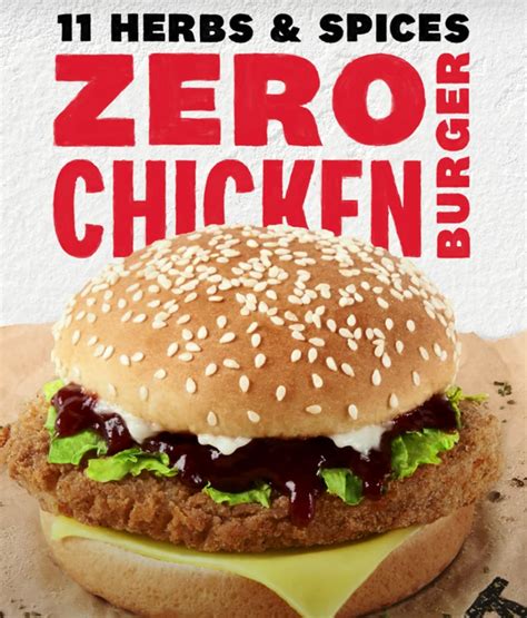 Kfc Singapore Launches Meat Free Zero Chicken Burger At Over Locations