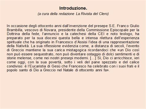 Spunti di riflessione RISCOPRIRE IL PRESEPIO Comunità Pastorale