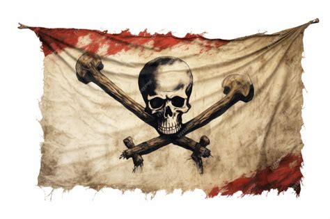 la bandera de los piratas ondeando  orgullo sobre  fondo blanco ia