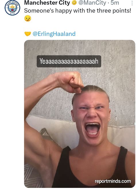 Erling Haalands Reaction After Manchester Citys Stoppage Time Winner