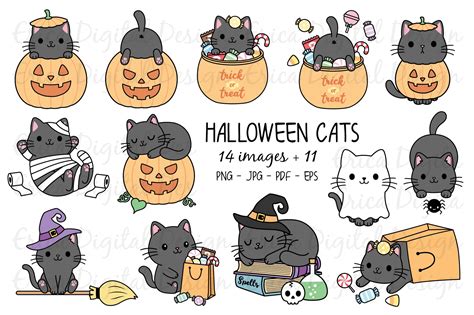 Cats Clipart Cute Cat Clip Art Kawaii Kittens Kitty Icons Pet