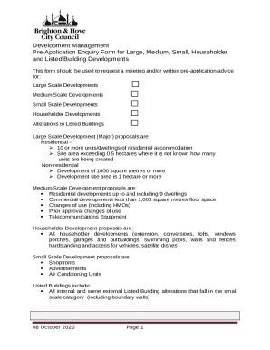 Pre Application Enquiry Advice Doc Template PdfFiller