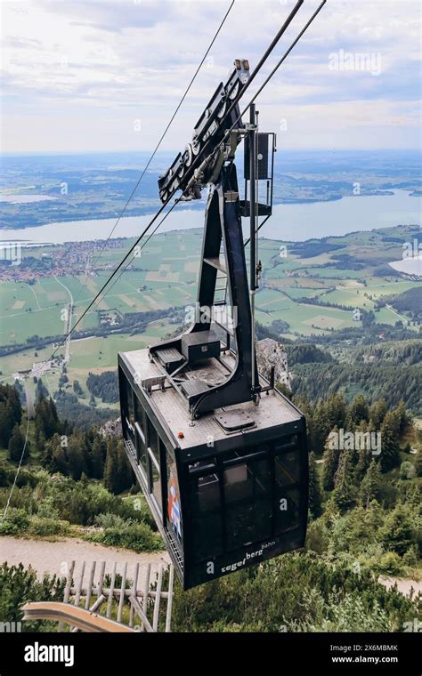 Schwangau Germany August 12 2023 The Tegelberg Cable Car On The