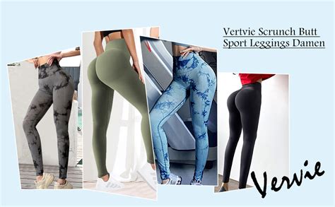 Vertvie Scrunch Butt Sport Leggings Damen Nahtlose Lang Sporthose High