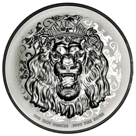 Oz Nzd Niue Roaring Lion High Relief Silver Coin Bu