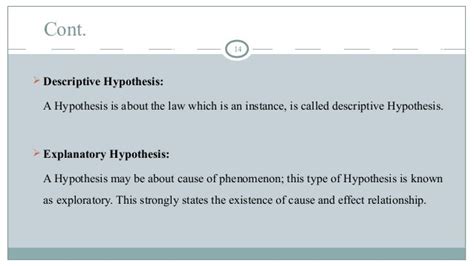 Definition Of Descriptive Hypothesis