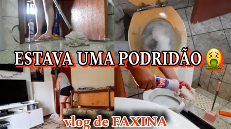 Faxina Completa Pesada No Banheiro Lavei Limpei Estava Muito Sujo