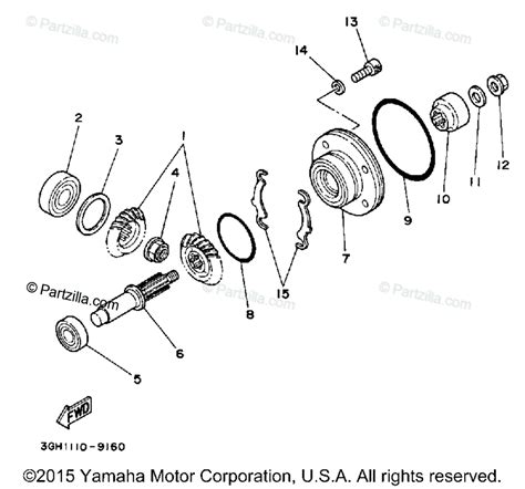 Yamaha ATV 1989 OEM Parts Diagram For Middle Drive Gear Partzilla