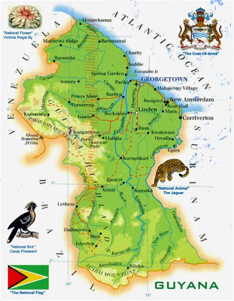 Where Is Guyana Located On The World Map United States Map
