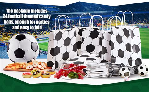 Amazon Zonon 24 Pieces Soccer Paper Party Favor Bags Soccer Print