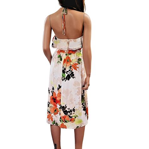 Nicole Miller Floral Print Halter Neck Fit And Flare Midi Dress Letay Store