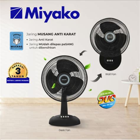 Jual Kipas Angin Miyako Duduk 2in1 12 Inch KAD 1227 B Jaring Besi