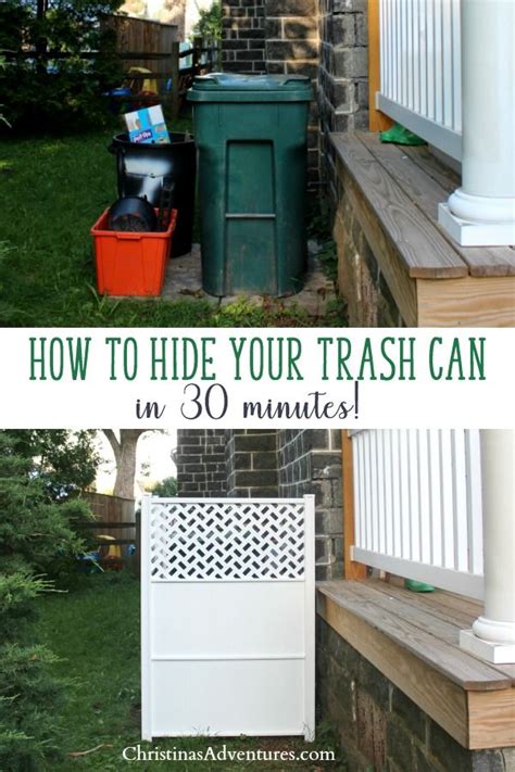 How To Hide Your Trash Can 30 Minute Project Trash Can Storage Outdoor Outdoor Trash Cans