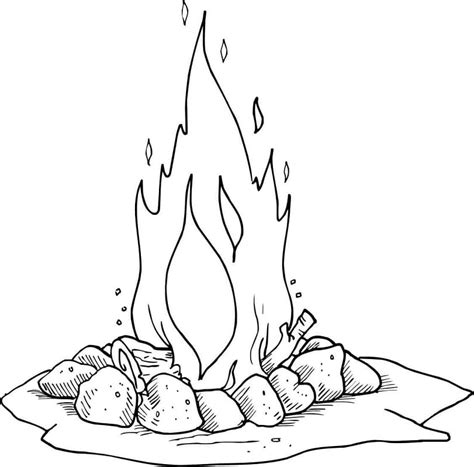 Bonfire 5 Coloring Page - Free Printable Coloring Pages for Kids