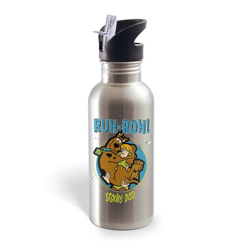 Scooby Doo Ruh Roh 20 Oz Screw Top Water Bottle With Straw Warner Bros Shop