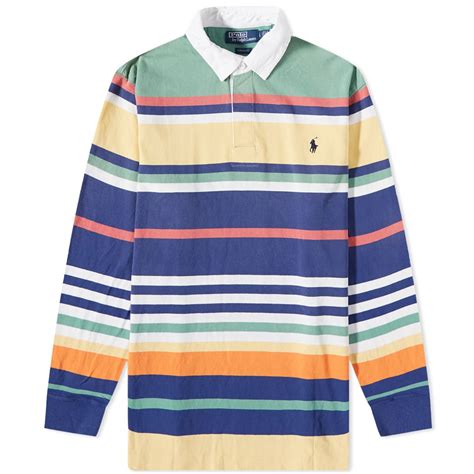 Polo Ralph Lauren Multi Striped Rugby Shirt Annapolis Blue Multi END