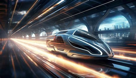 Premium Photo Futuristic Travel At The Speed Of Light Time Travel