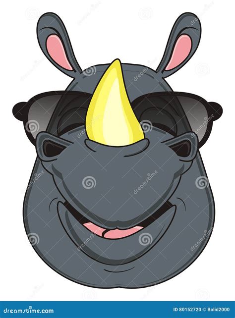 Sad Face Of Rhino With Opened Mouth Royalty-Free Stock Photo ...