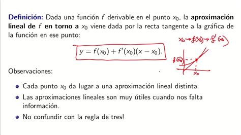 Tema 521 Aplicaciones De Derivadas Aproximación Lineal Youtube