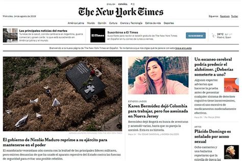 The New York Times Tres Lecciones En Español Medianalisis