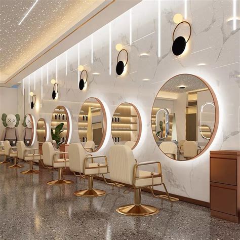 Luxury HD Silver Salon Mirror Golden Makeup Mirror Beauty Salon