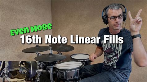 16th Note Linear Fills 2 Drum Course Youtube