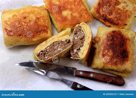 Traditional Russian Pancakes or Blini with Curd Stock Image - Image of ...