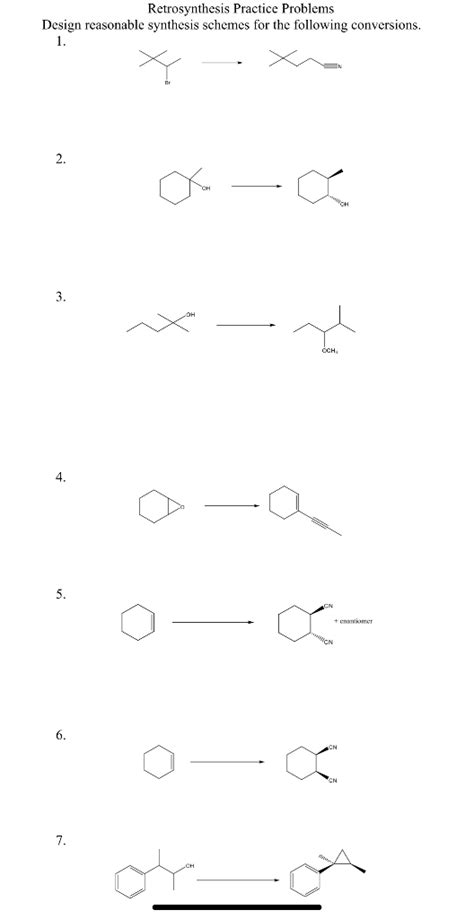 Solved Synthesis And Retrosynthesis A Synthesis Problem Chegg