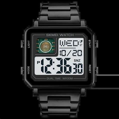 SKMEI 2033 2 Time Back Light Digital Sport Watch Countdown Timer Full