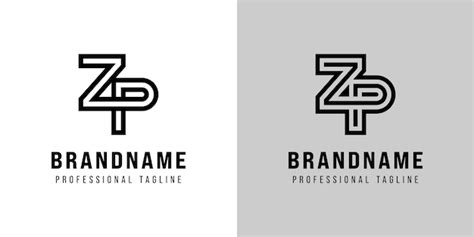 Premium Vector Letters ZP Monogram Logo Suitable For Any Business