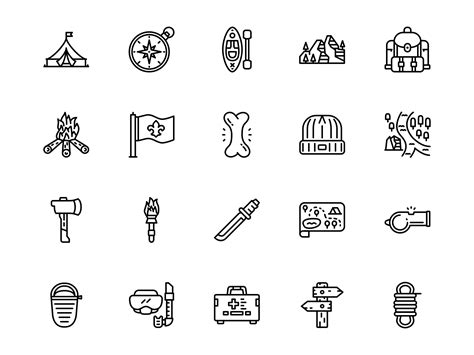 Scout Icon Set Design Line Style By Taufik Ramadhan On Dribbble