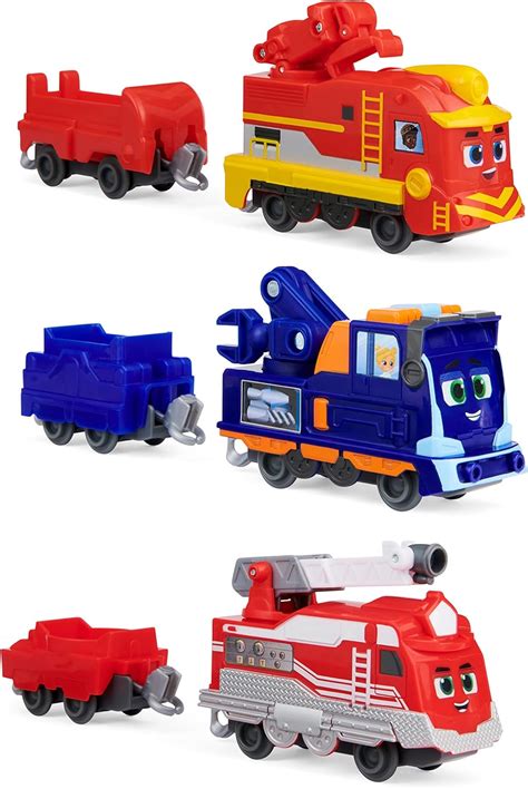 Mighty Express 3 Pack Push And Go Toy Trains Freight Nate