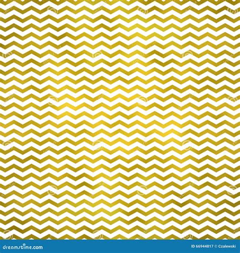 Gold White Metallic Faux Foil Chevron Pattern Chevrons Stock