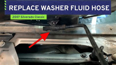 Replace Washer Fluid Hose To Fix Washer Fluid Not Spraying Shown On