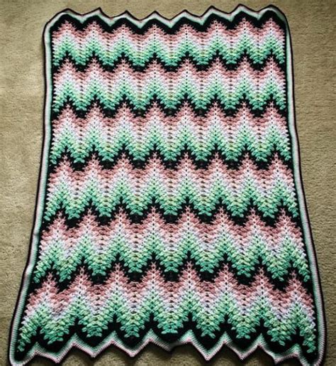 Heartbeat Ripple Blanket Weave Crochet