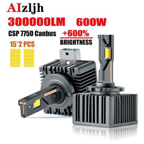 AIZLJH 300000LM 600W 6000K Car LED Headlight D1S D2S D3S D4S Double