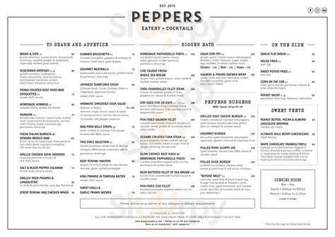Peppers Eatery menù, Dubrovnik - Main Menu | Sluurpy
