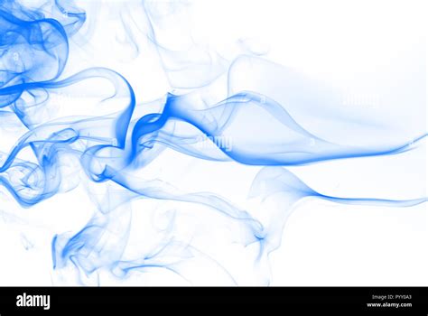 Beautiful Blue Smoke Abstract On White Background Stock Photo Alamy