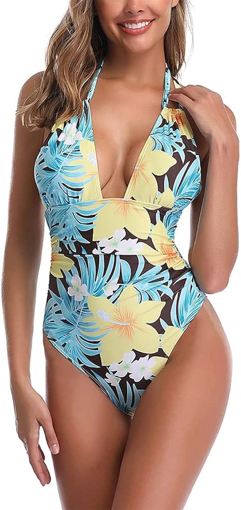 Traje De Baño Floral De Una Sola Pieza Guangruiorrty Para Mujer Sexy De Una Pieza Bohemio