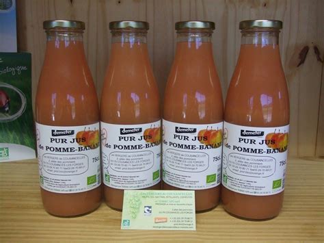 Pur Jus De Pomme Banane 75 Cl 1 U Les Vergers De Cousancelles