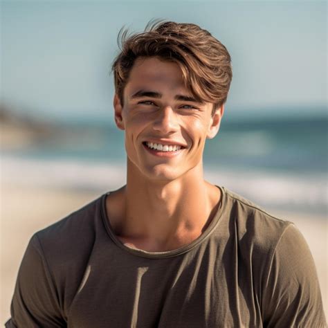 Premium Photo Portrait Handsome Man Summer Fashion Model Photography