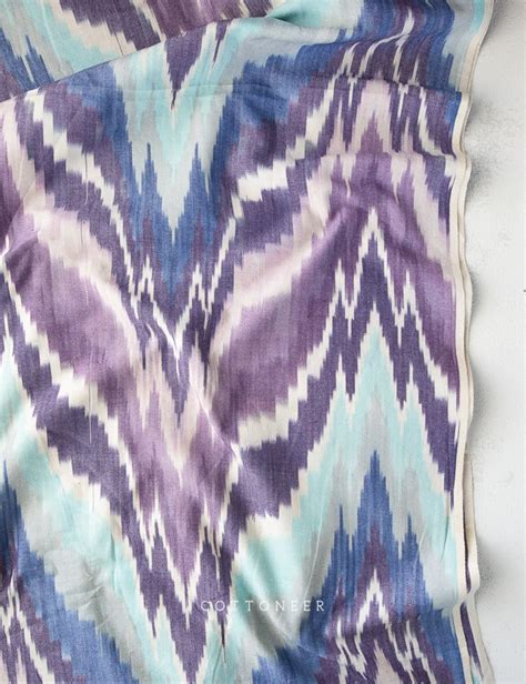 Ikat in Violet | Indian Imported Fabric - Cottoneer Fabrics