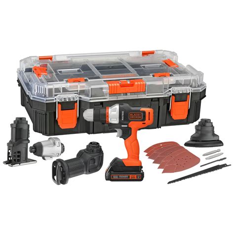 BLACK DECKER MATRIX 20V MAX Cordless 4 Tool Combo Kit With Storage