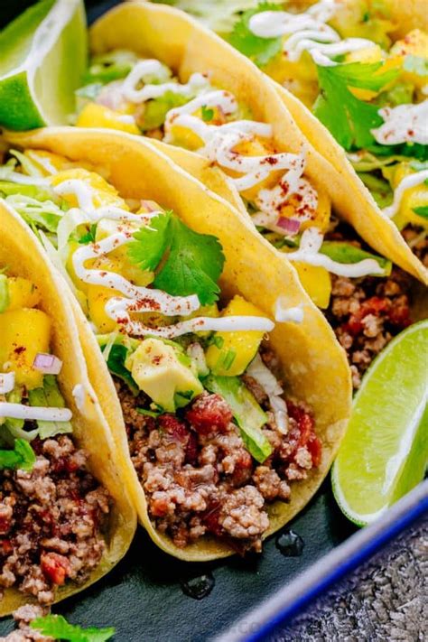 Beef Tacos With Mango Salsa NatashasKitchen