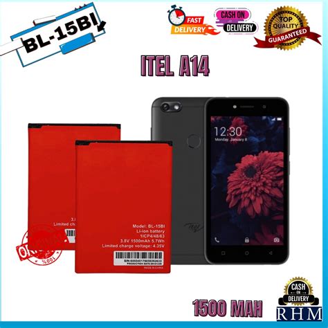 ITEL A14 Battery Model BL 15BI 1500mAH Original High Quality Li Ion