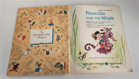 Walt Disney's Pinocchio and the Whale Little Golden Book - Etsy