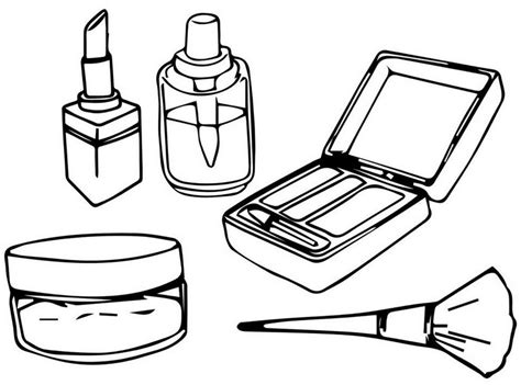 Makeup And Beauty Kit Coloring Sheets For Your Little Princess