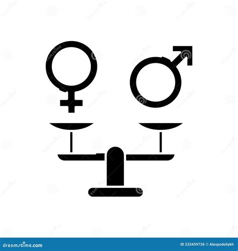 Gender Equality Color Line Icon Women S Rights Stock Vector