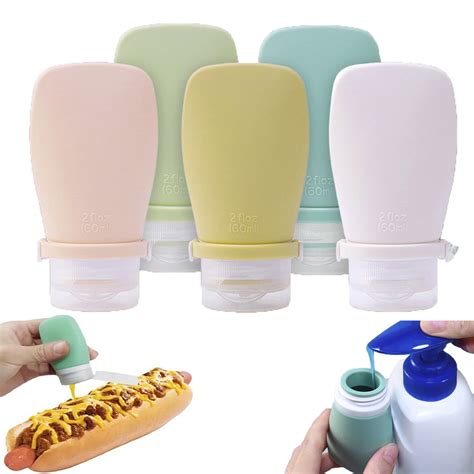 yhmxh silicone travel bottles leak proof mini condiment bottles food