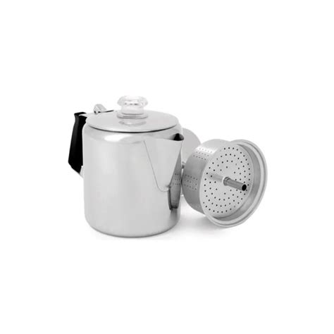 Gsi Outdoor Glacier Stainless Coffee Percolator Cups With Silicone